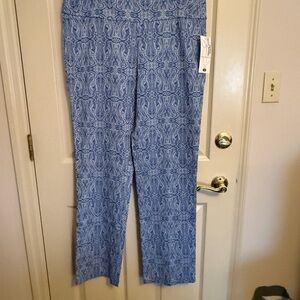 Lulu-B Blue Paisley Women's Straight Leg Pants